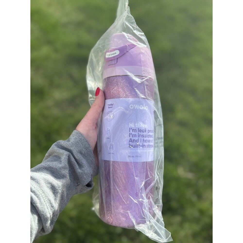 NWT SOLD OUT LIMITED EDITION Sparkly Purple FreeSip Owala 24 oz FREE SHIPPING!
